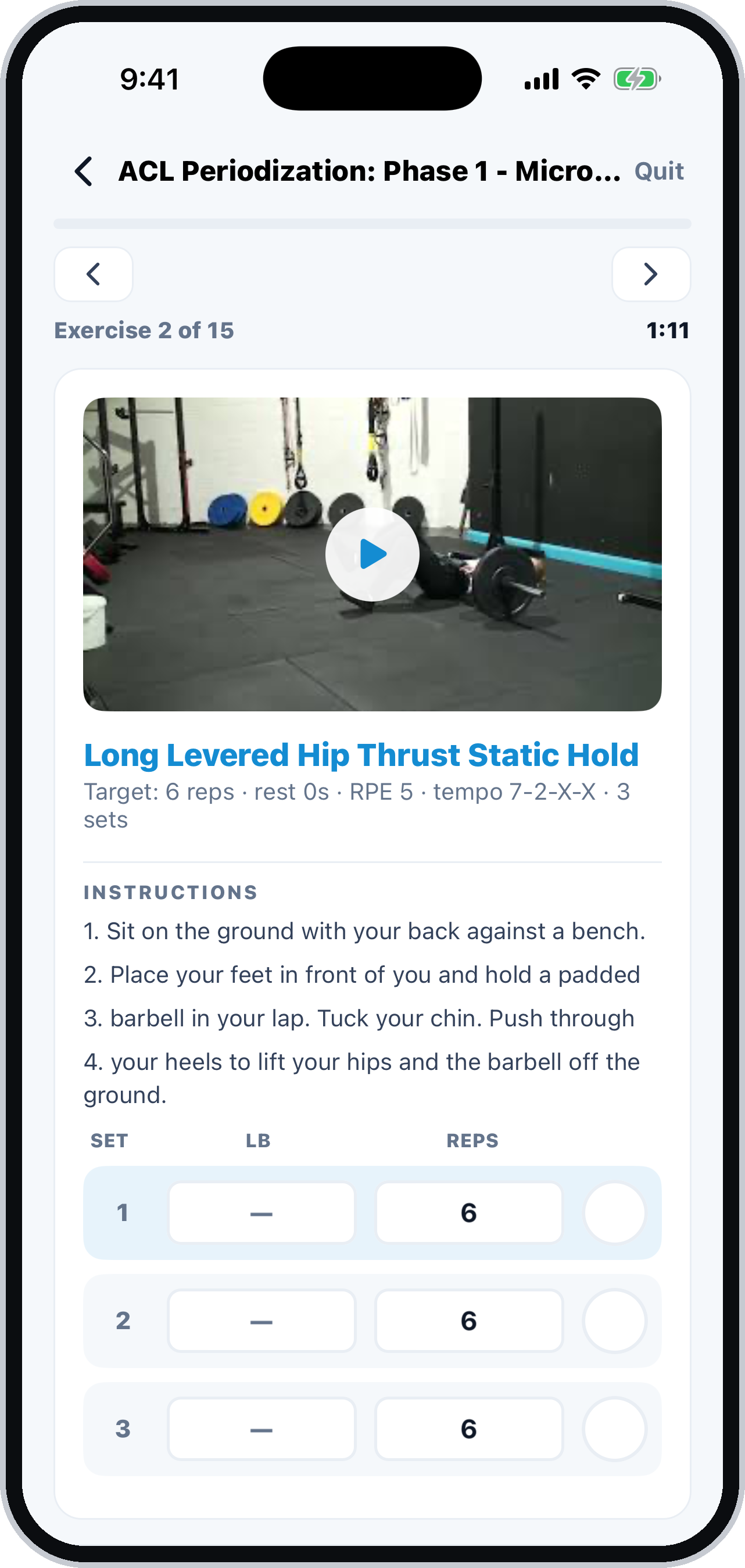 An exercise playing, with written instructions